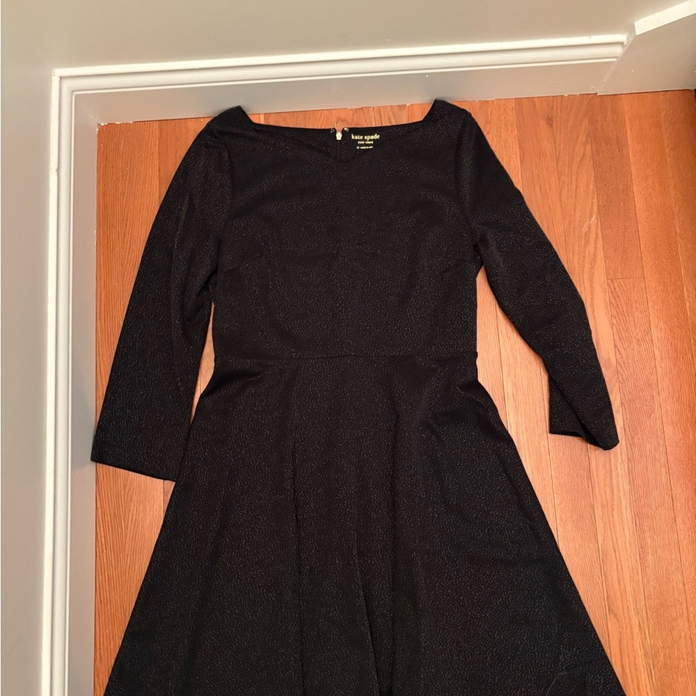 Elegant Black with Gold Fleck Dress